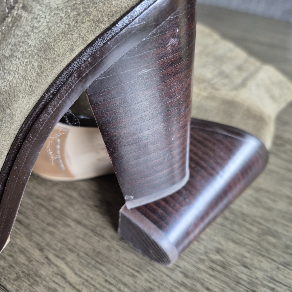 JOIE 'Cloee' Suede Leather Sz 9 /39 Booties Olive Ankle Boots Quality Richness - Picture 12 of 13